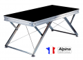 ALPINA Podium à Ciseaux 2m x 1m Peinture Noire • PROMO