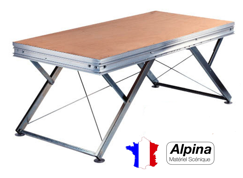 ALPINA Podium à Ciseaux 2m x 1m • PROMO !  ALPINA Podium à Ciseaux 2m x 1m • PROMO !